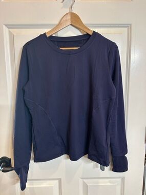 Navy Long Sleeve Active Top